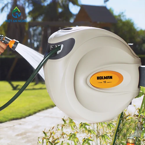 Ống cuộn tưới vườn thu dây tự động 15m holman-úc-1